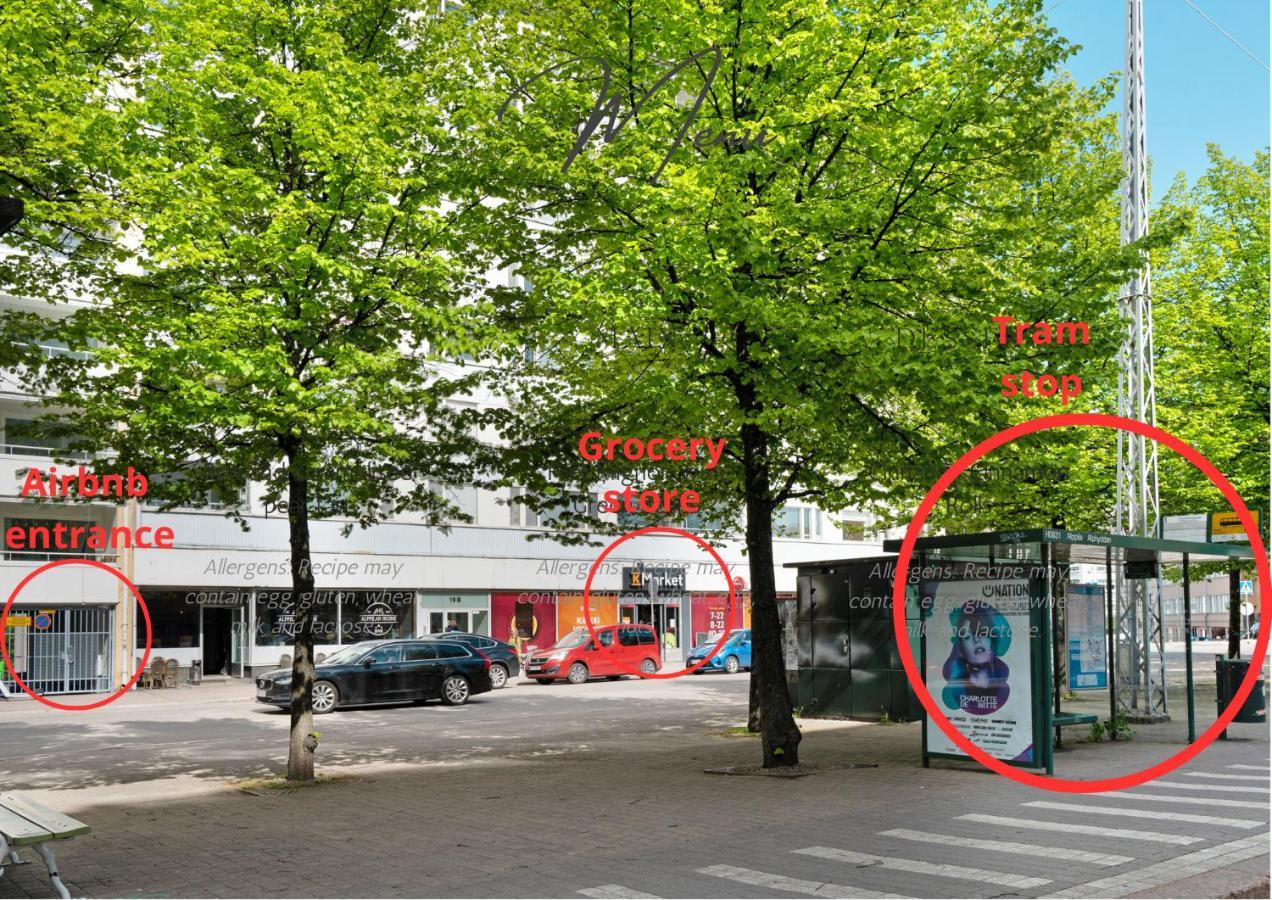 Just Renovated Stylish Nordic Studio By Tram Stop Helsinki Zewnętrze zdjęcie